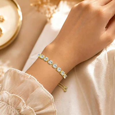Gold Tennis Bracelet by Gemsme