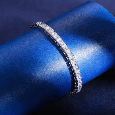 4x4mm Square Tennis Bracelet by Gemsme