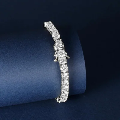 5mm Tennis Bracelet by Gemsme, White Gold Plated