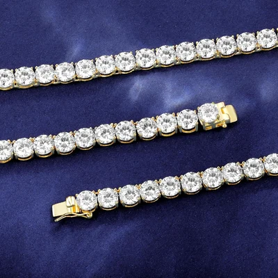 5mm Four-Prong Tennis Necklace by Gemsme