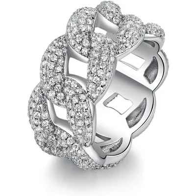 Iced Cuban Link Ring by Gemsme