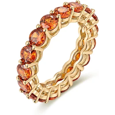 Colored Stone Eternity Band by Gemsme, Red
