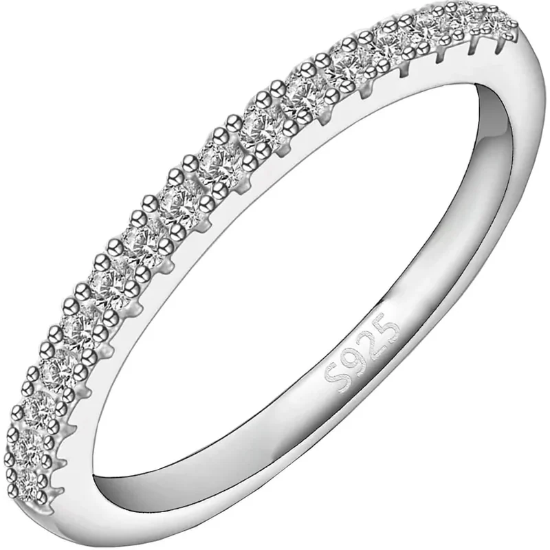 1.3mm Moissanite Wedding Band by Gemsme, 1.3mm 0.2ct