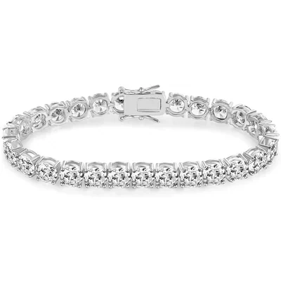 6mm Tennis Bracelet by Gemsme, 6mm · White Gold Plated