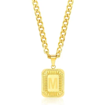Initial Letter Pendant by Gemsme, Yellow Gold · M