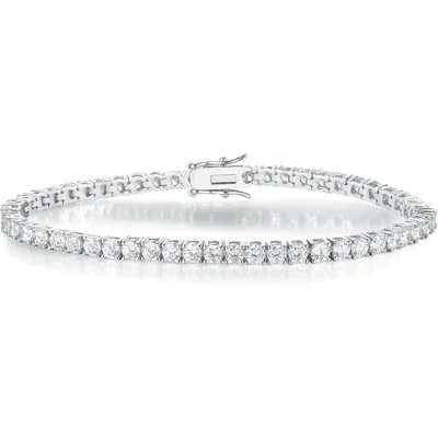 Classic Tennis Bracelet, 2 to 6mm by Gemsme, 3mm White Gold