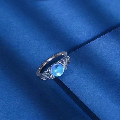Celtic Knot Moonstone Ring by Gemsme