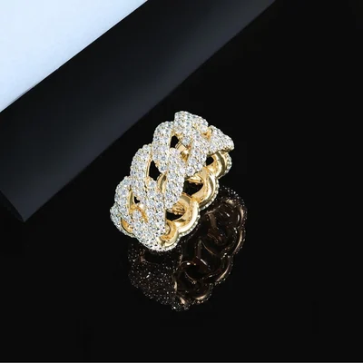 Cuban Statement Ring by Gemsme, 2 Row · Gold