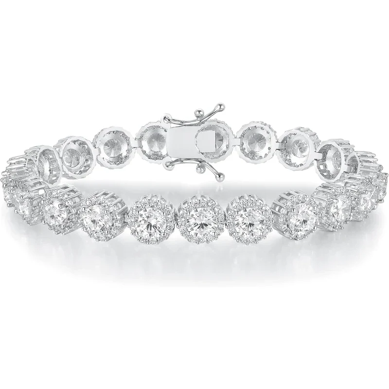 5mm Halo Tennis Bracelet by Gemsme