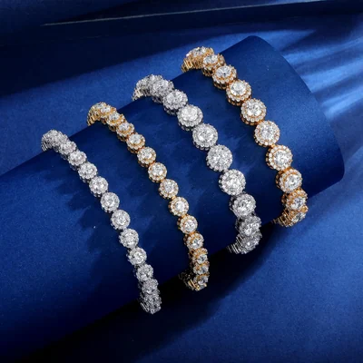 5mm Halo Tennis Bracelet by Gemsme