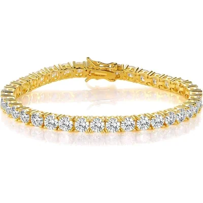 4mm Gold Tennis Bracelet by Gemsme