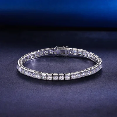 4x4mm Square Tennis Bracelet by Gemsme