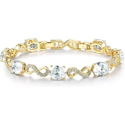 Teardrop Infinity Tennis Bracelet by Gemsme